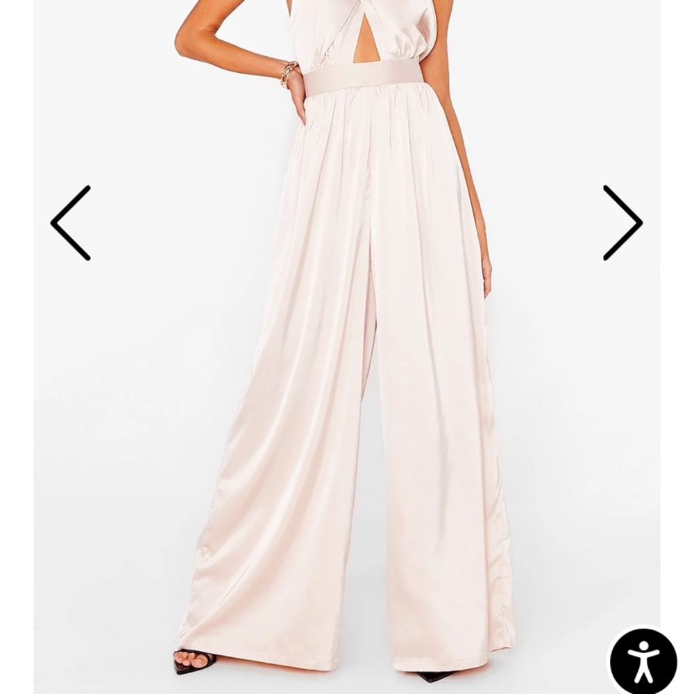 Nasty Gal beige jumpsuit halter top - Picture 6 of 11